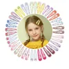 子供のためのファッションヘアピン40個のPCSキャンディーカラーサイドの毛クリップ水滴形の素敵な赤ちゃんのヘアピン