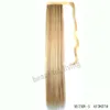 22 pouces synthétique faux cheveux Extension de queue de cheval droite crépus bouclés Extensions queue de poney Blonde wzg HP18729805660