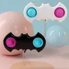 Portachiavi a forma di pipistrello Portachiavi Push Popit Bubbles Giocattolo antistress sensoriale Bambini adulti Agitarsi Semplici giocattoli con fossetta Ciondoli per borse Portachiavi per animali Accessori