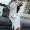 한국 스웨터 드레스 여성 니트 스웨터 드레스 드레스 무릎 스웨터 드레스 플러스 크기 스플릿 터틀넥 스웨터 드레스 ol 210322
