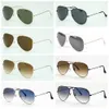 Klasyczne designerskie okulary przeciwsłoneczne Najwyższej jakości lotnictwo pilotażowe okulary przeciwsłoneczne dla mężczyzn kobiety ze skórzaną szmatką 7878529