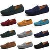 Högkvalitativ icke-märken Män Casual Shoes Espadrilles Triple Black Vit Brun Vin Röd Navy Khaki Mens Sneakers Outdoor Jogging Walking 39-47