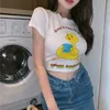 Womengaga T-shirt Kvinnors Kort Navel Slim Sleeve Sommar Mode Tights T Shirt Koreanska Tees Sexy Woman I8VI 210603
