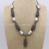 Mode Böhmen Perle handgemachte druzy natürliche 2mm hämatit schwarz tropfen anhänger halskette700