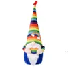 Party Supplies Rainbow Gnome Colorful Plush Gay Lesbian Doll Scandinavian Tomte Nisse Farmhouse Home Kitchen Decor ZZE10771