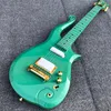 Prince cloud electric guitar, high quality instrument, green, with maple fingerboard neck and alder body, free delivery in