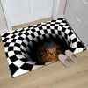 3D esgoto bueiro tampa horror casa tapete palhaço armadilha Visual tapete sala de estar quarto tapete de halloween decoração