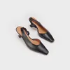 Meotina chaussures femmes naturel en cuir véritable sandales plissées chaussures à talons hauts bout carré chaton talon dames chaussures été noir 210608