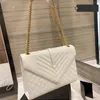 Bolsa Mensageiro Feminina de Designer de Luxo Moda Simples Bolsas Acolchoadas Pretas para Mulheres Bolsas de Ombro Bolsas Femininas com Aba Corrente de Couro Macio Cros