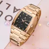 Wristwatches Wwoor 2021 Square Watch Women Fashion Designer Gevena Clock Clock Luxury Rose Gold Ladies Dress Montre Femme