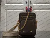 M80746 Designer haut de gamme UTILITY PHONE SLEEVE femmes mini sac à main en toile Pochette en cuir de vachette naturel CROSSBODY sac à bandoulière porte-monnaie