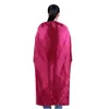 Zwykły kolor 70 * 120 cm Single Satin Costume Halloween Cosplay Adult Capes Dostosuj zespół Budynek promocyjny Y0903