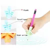 Children Pen Pencil Holder Silicone Two Finger Writing Aid Grip Correction Tools