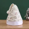 Chapeaux de Noël de flocon de neige coloré rouge épaissi chapeau blanc de décorations d'arbre de Noël
