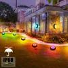 Voie solaire pelouse lumières extérieur lampe de jardin à LED lampe de paysage 8LED s RGB blanc chaud