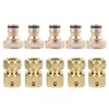 Watering Equipments 10Pcs Garden Hose Quick Connector Practical Water Pipe Joint Fittings (Golden)