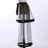 Sexy Women Gothic Punk Cosplay Skirts Tulle Bustle Skirt Special Occasion Nightclub Party Halloween Ruffles Tie-on Steampunk Skirts