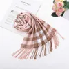 scarf Autumn and winter fashion British Plaid Cashmere Shawl dual purpose lovers warm Bib6292420