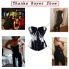 Bustiers Corsets Femmes PVC Overbust Taille Corset Steampunk Bustier Top Formateur Corps Shaper Banquet Fête Sexy En Cuir Minceur C7303247