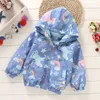 Casual Windbreaker For Girls Waterproof Raincoat Spring Children Outerwear Hooded Girls Coats Kids Clothes 2-4-6-8 Year 211023