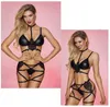 Brevetto bikini completo intimo sexy a tre punti in pelle PU da donna europea e americana