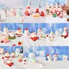 Obiekty dekoracyjne Figurki 1/2 Sztuk Christmas Decoration DIY Miniaturowy Ogród Ogród Żywicy Mikołaj Claus Snowman Drzewo Micro Landscape Model