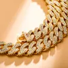 عرض 13 ملم 18/20/22/24inch CZ Miami Miami Cuban Chain Necklace Jownss المجوهرات للرجال نساء