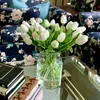 20 stücke PU Foam Tulpe Gefälschte Blume Blumenstrauß für Hochzeit Dekoration DIY Home Künstliche Dekor Simulation 211023