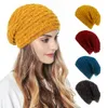 ファッションの冬の帽子女性秋の毛皮の女性暖かいニットビーニー帽子女性ボンネットのファム分厚い伸縮性の高い帽子