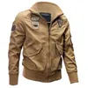 Giacca militare da uomo invernale in cotone da pilota militare Air Force Cargo Coat Flight Outwear Autunno Slim Fit 211217