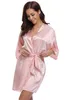 Underkläder Sleepwear Silk Kimono Robe Bathrobe Women Bridesmaid Robes Sexiga Robes Satin Ladies Dressing Clows