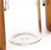 Rookaccessoires 57 mm glas snuff pil doos kas fles zilver clearbrown flacon met metalen lepel kruiden kogel raket snorter sniffer case 417 s2