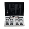 Faux cils 10 paires de colle eye-liner magnétique pas facile à tomber faux avec emballage exquis Box1214266