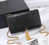 Toppkvalitet Kvinnor Handväskor Purses Tassel Shoulder Clutch Bags Luxury Designer 354119 24-14.5-5