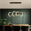 Kolye lambaları Modern Altın Siyah Nordic Hafif Yemek Masa Mutfak Bar Led Morden Basit Yaratıcı Ofis Restoran Aydınlatma