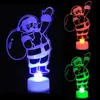 Glowing colorful acrylic Christmas tree snowman Santa Claus gifts Xmas decoration products Party holiday Night light supplies DH8475