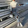 Boyfriend Jeans Women Hollow Out Denim Solid High Waist Loose Casual Straight Korean Streetwear Lady Trousers Vintage Harem Pant 210517