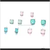 Jewelry Drop Delivery 2021 Blingbling Products Simple Fashion Geometric Zircon Multicolor Colorful Set 5 Pairs Of Stud Earrings Eub Rv1J7