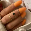 Minimalism Gold Color Round Geometric Finger Rings Set for Women Note Fade Classic Circle Open Ring Joint Ring Female Jewelry G1125