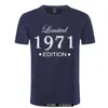 1971年のTシャツトップス限定版1971 Tシャツ半袖面白い誕生日Tシャツ210706