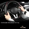 Universal 15 Inch Auto Steering Wheel Covers Anti-Slip Microfiber Leather Car Steering-wheel Cover Car-styling Anti-catch Holder