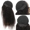 Kisshair 4x4 Zamknięcie peruka 13x4 koronkowa peruka czołowa Jerry Curly Brazylijska Virgin Virgin Remy Human Hair Ręcznie wiązane 12-28 cali Afroamerykanów 286S