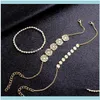 Link, biżuteria, łańcuchowa imitacja imitacja Pearl Bransoletki bransoletki Regulowany złoty kolor bransoletki kwiatowy dla kobiet Drop dostawa 2021 t