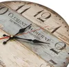 Home 12 polegadas de 12 polegadas silenciosas vintage Relógio de parede redonda Rals árabes Vintage Rustic Chic Decor Mechanic Wall Clock Room 210325