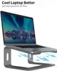 Supporto per laptop in alluminio per scrivania compatibile con Mac MacBook Pro Air Apple Notebook, supporto portatile ergonomico con alzata in metallo LS1 grigio