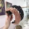 Moda Kızlar Kafa El Yapımı Parlayan İnciler Rhinestone Süs Hairband Kadın Orta Düğüm Türban Saç Aksesuarları 66 Z2