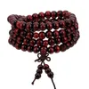 1 pièces 8mm naturel bois de santal bouddhiste bouddha méditation bois prière perle Mala Bracelet bracelets femmes hommes Bijoux 108 perles Bijoux