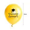 Decorazione del partito Palloncini per laurea da 12 pollici Palloncino in lattice oro rosa Coriandoli Ballon 2021 Forniture per laureati di congratulazioni237R