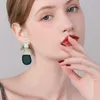 Hoop & Huggie Korean Earrings 2021 Autumn And Winter Fashion Cold Wind Advanced Metal Hand Paint Female Ear Accessories