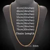 18K Gold Filled Twisted Chain Necklace for Men/Women Rope Africa Jewelry Arab Ethiopia Long Boyfriend Gift